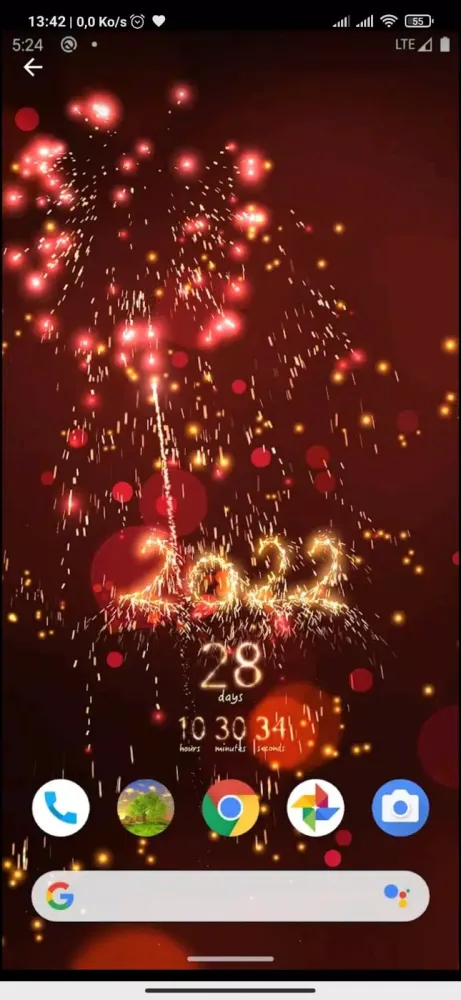 Tangkapan skrin Happy New Year 2022