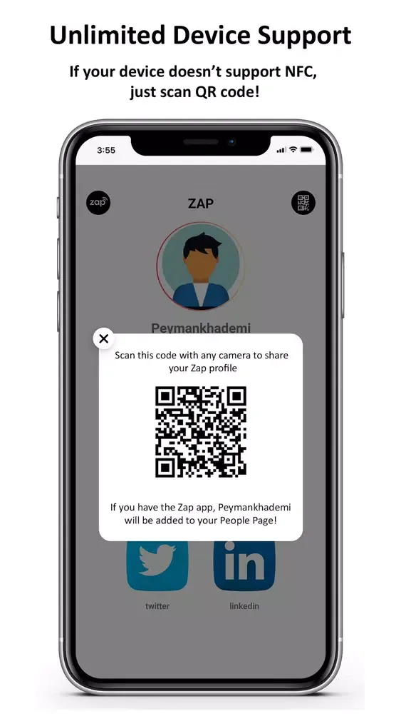 ภาพหน้าจอของ Zap-nfc