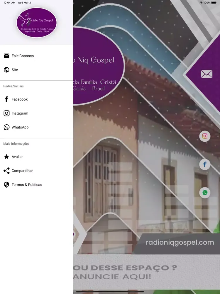 Скриншоты Rádio Niq Gospel iPad 