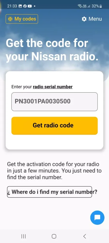 Nissan Radio Code Generator Screenshots