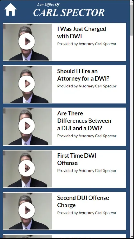 Ảnh chụp màn hình của NJ DUI Lawyer Carl Spector