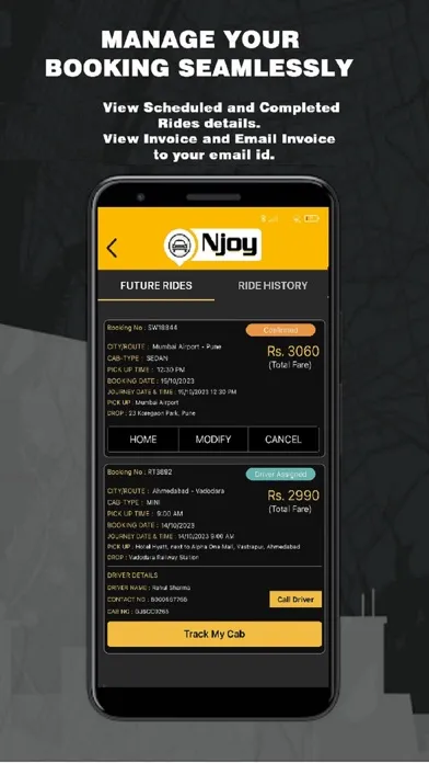 Скриншоты Njoy Cabs - Outstation Taxi