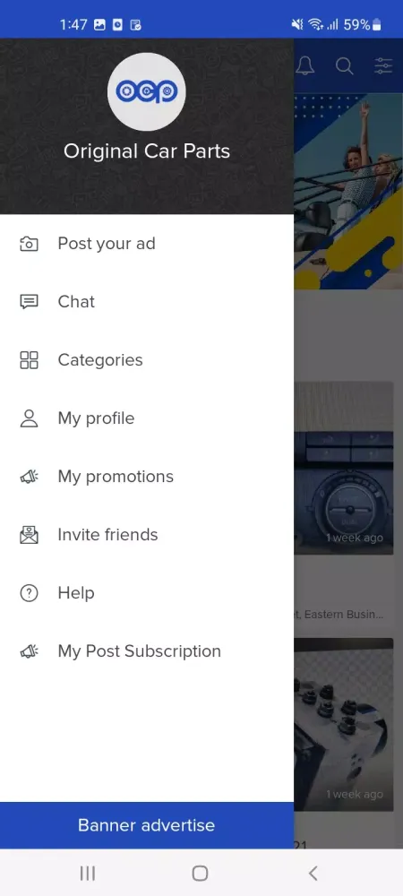 Original Car Parts Screenshots