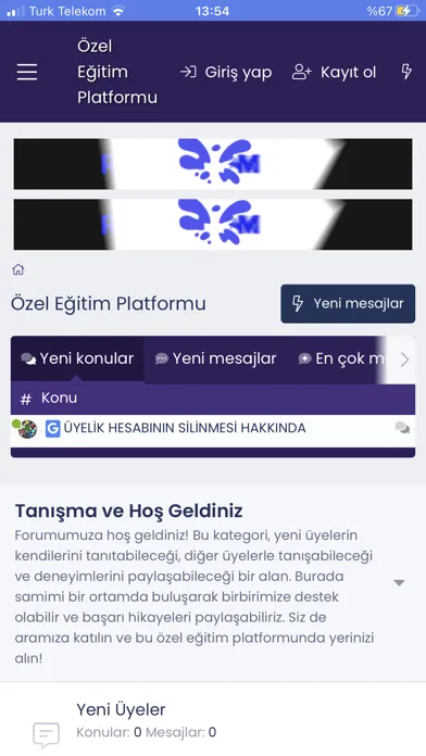 Captures d'écran de Özel Eğitim Platformu