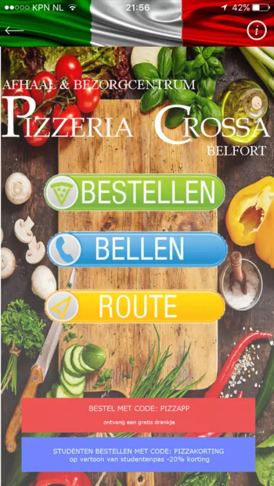 Tangkapan layar Pizzeria Crossa Maastricht