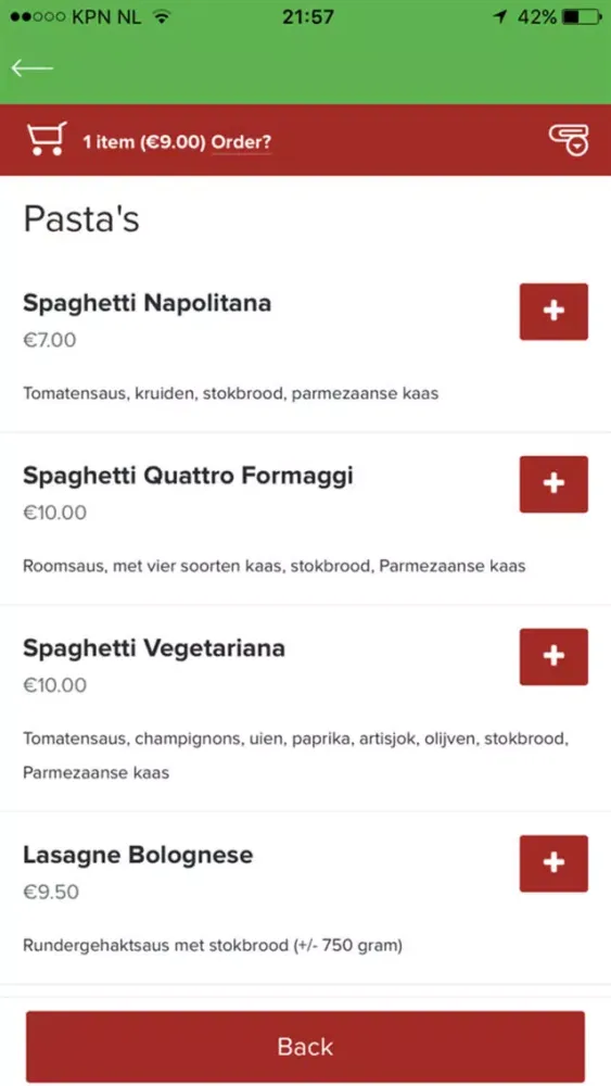 Tangkapan layar Pizzeria Crossa Maastricht