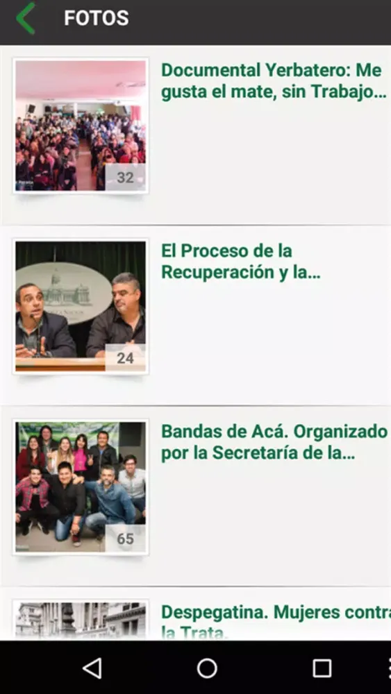 Capturas de pantalla de APL móvil