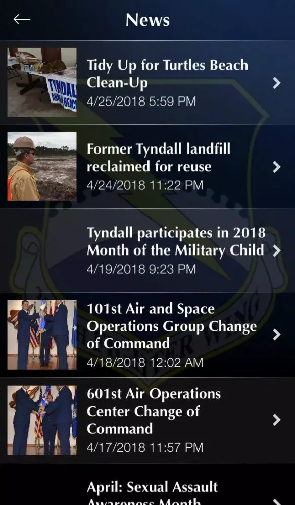 Tyndall Air Force Base应用截图