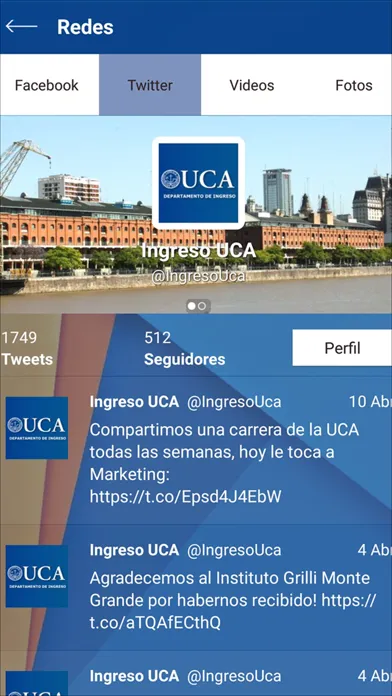 UCA - Departamento de Ingreso Ekran Görüntüleri