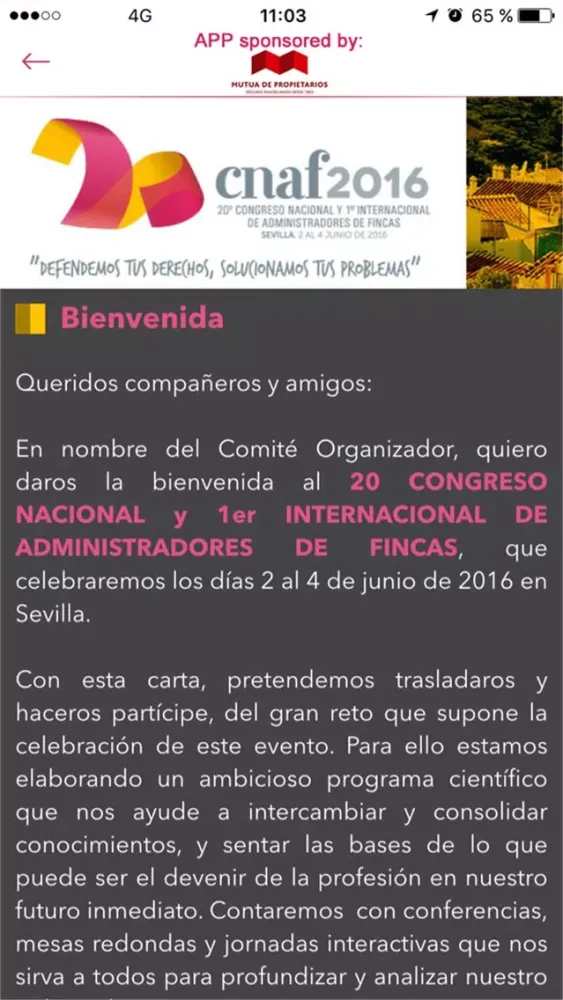 Capturas de pantalla de CNAF2016