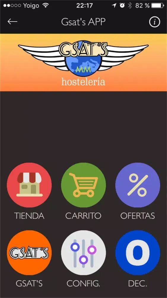 Captures d'écran de Gsat's APP