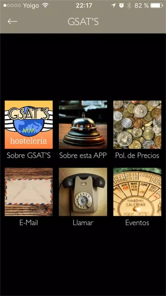 Captures d'écran de Gsat's APP