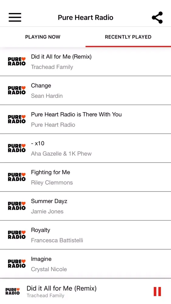 Pure Heart Radio 스크린샷