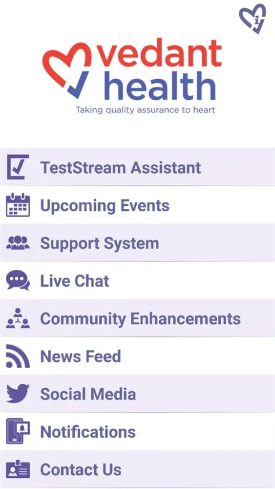 Tangkapan layar Vedant TestStream