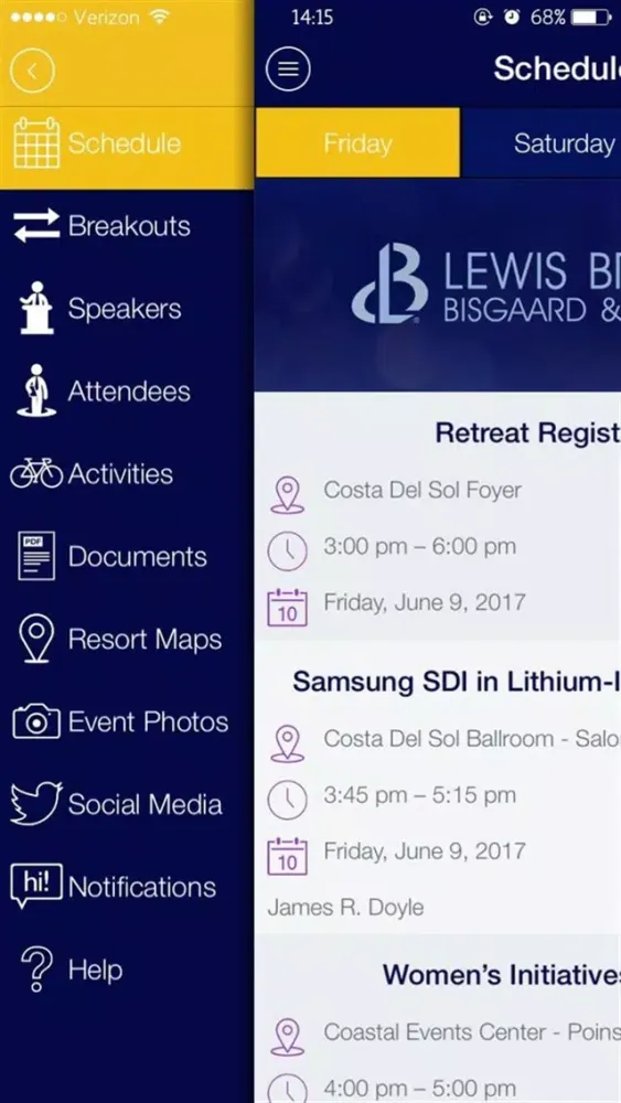 Lewis Events स्क्रीनशॉट