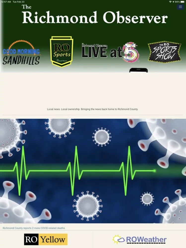 Capturas de tela do Richmond Observer