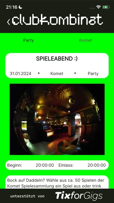 Zrzuty ekranu Clubplan - Musik in Hamburg