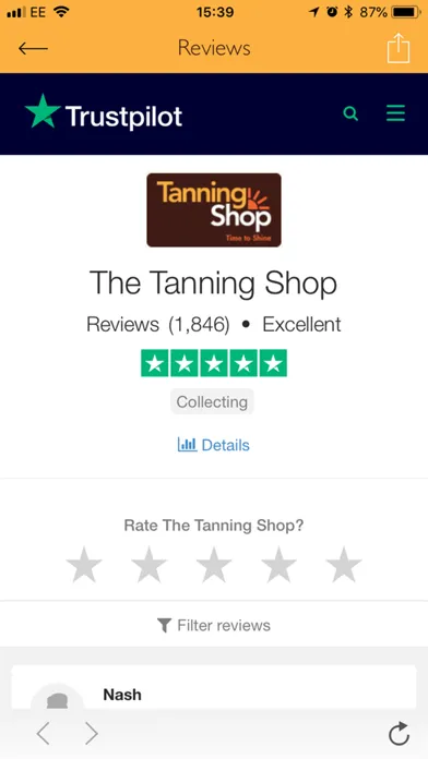 Tangkapan skrin Tanning Shop