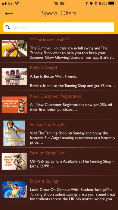 Tangkapan skrin Tanning Shop