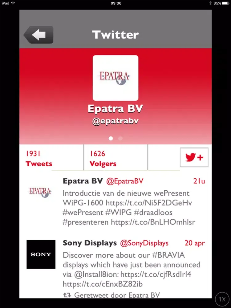 Captures d'écran de Epatra bv iPad 