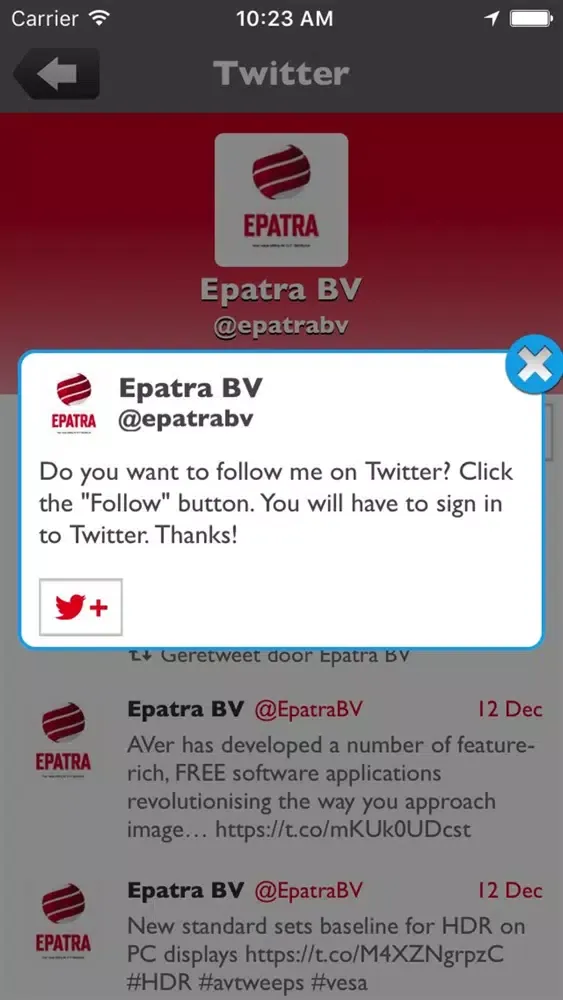 Captures d'écran de Epatra bv