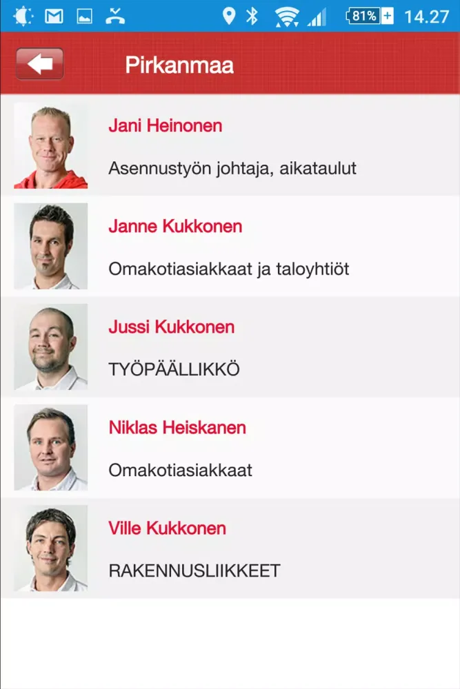 Captures d'écran de SADEX sadevesijärjestelmät