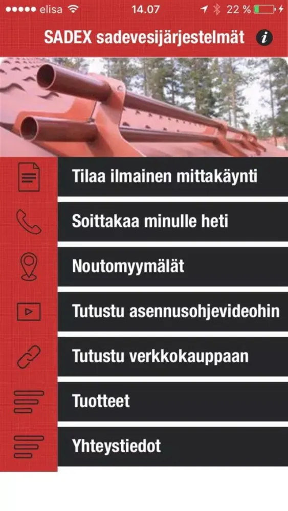 ภาพหน้าจอของ SADEX sadevesijärjestelmät