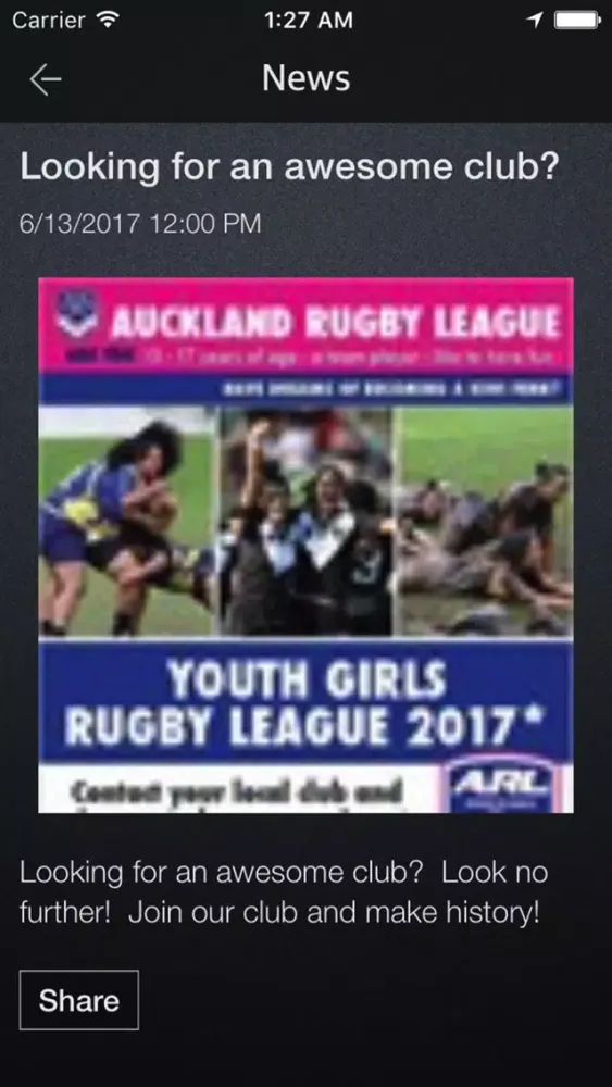 Captures d'écran de Otahuhu Rugby League