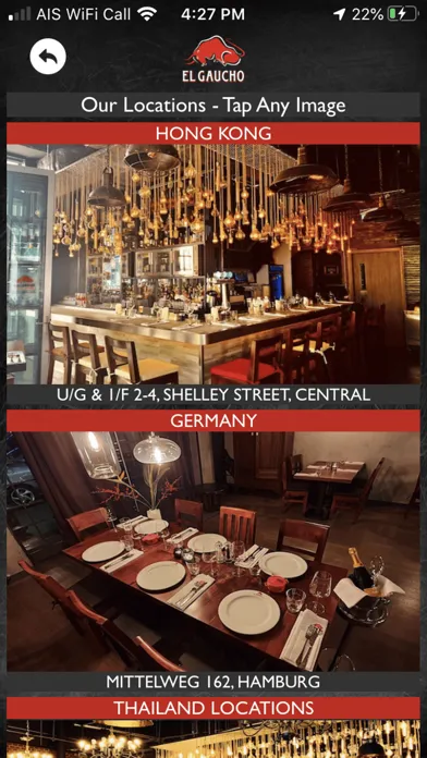 Capturas de tela do El Gaucho Steakhouse Asia