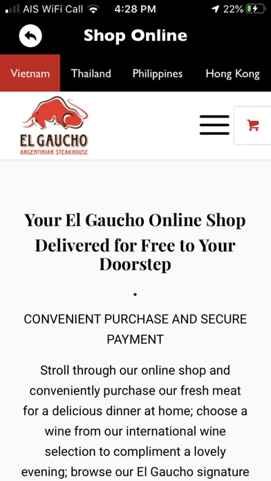 Capturas de tela do El Gaucho Steakhouse Asia