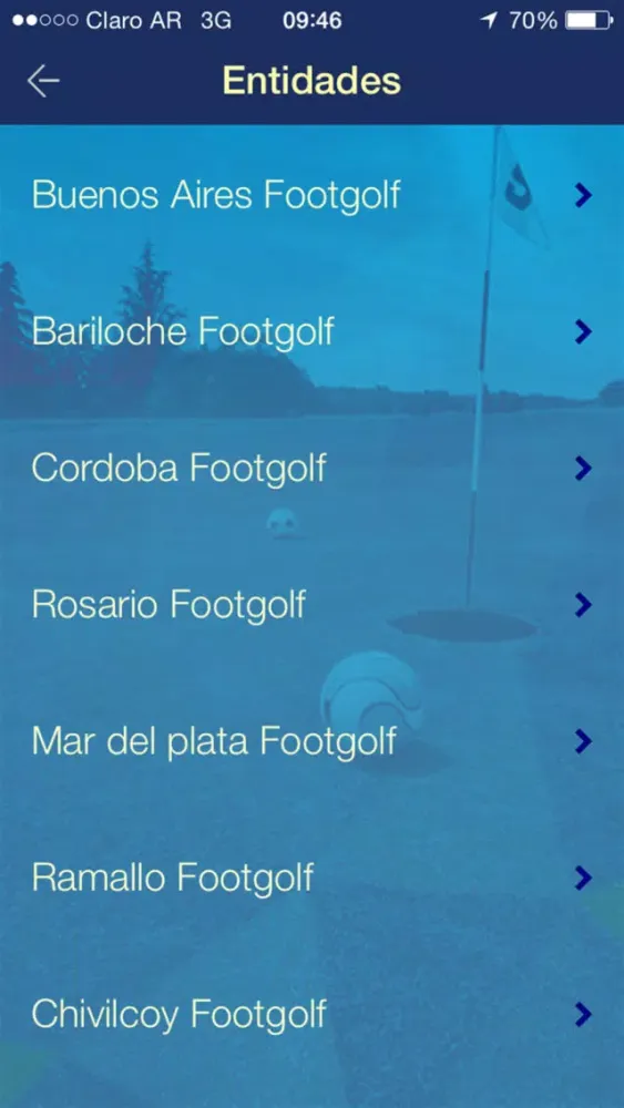 Zrzuty ekranu FootGolf Arg