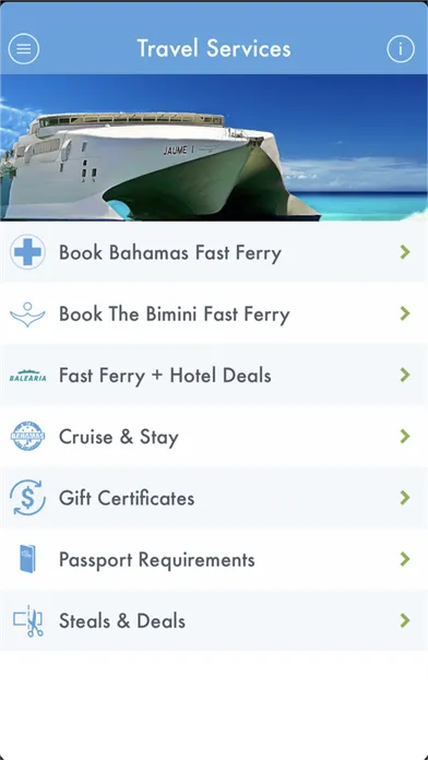 Tangkapan skrin Bahamas Plus