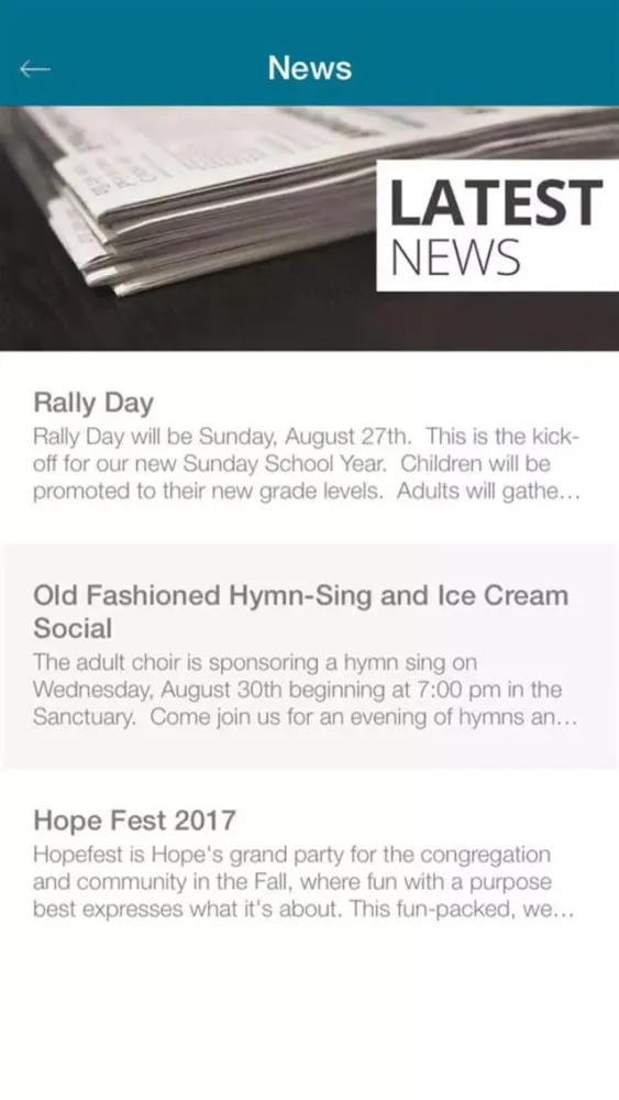Hope Lutheran Church FWD应用截图