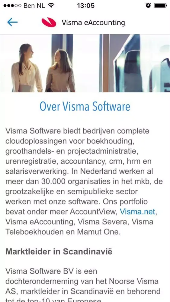 Zrzuty ekranu Visma eAccounting Preview