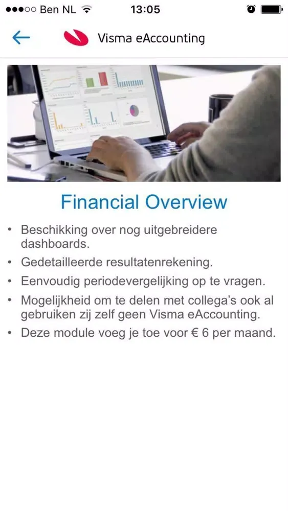 Zrzuty ekranu Visma eAccounting Preview