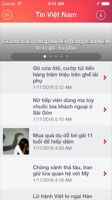 Capturas de tela do Báo Đất Việt