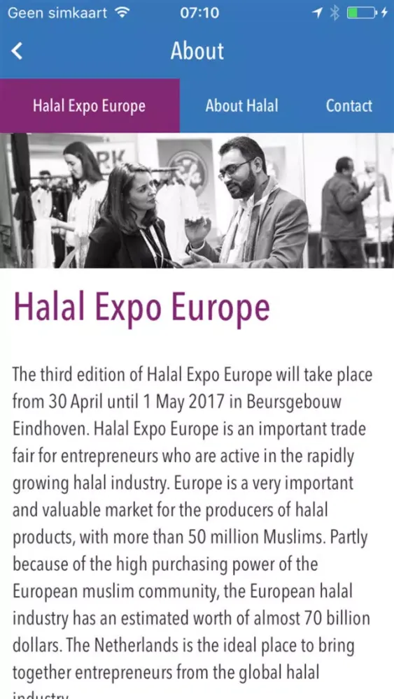 Tangkapan skrin Halal Expo Europe