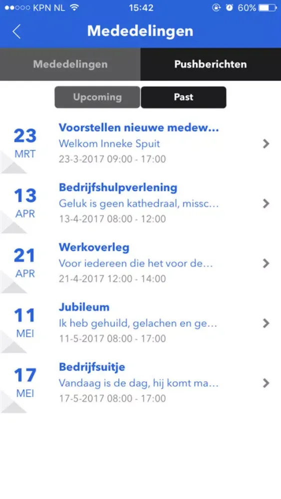 Captures d'écran de Bedrijven App