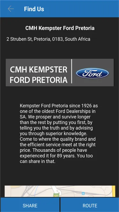 Tangkapan skrin CMH Kempster Ford Pretoria