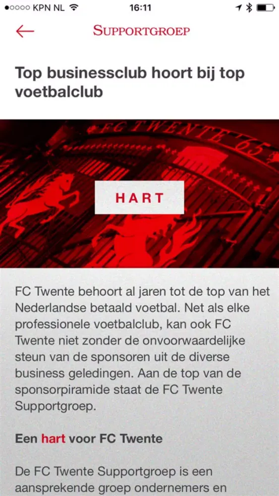 Screenshot di Supportgroep