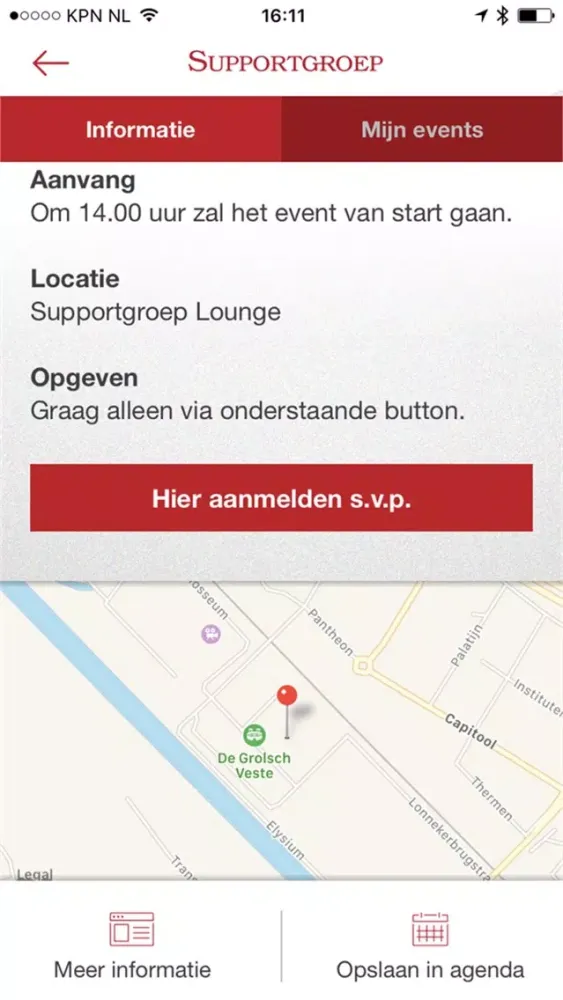 Screenshot di Supportgroep