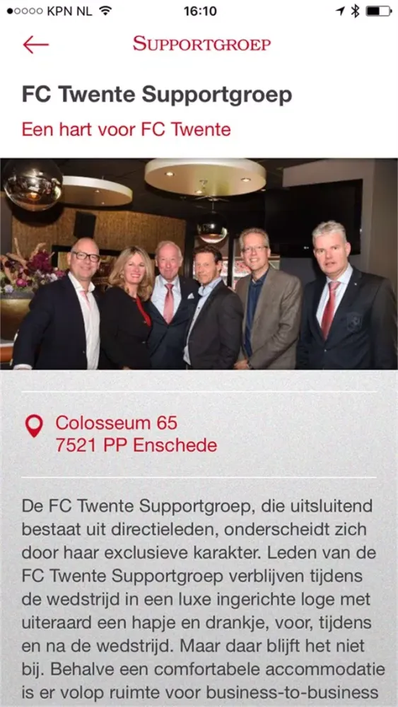 Screenshot di Supportgroep