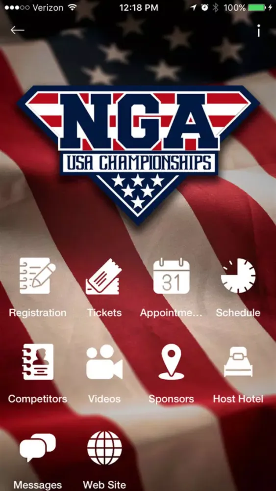 Capturas de tela do NGA USA Championships