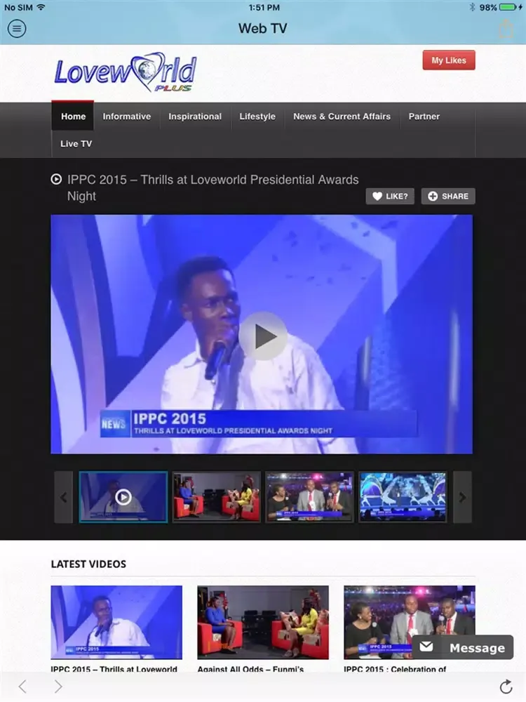Zrzuty ekranu Loveworld Plus Mobile iPad 
