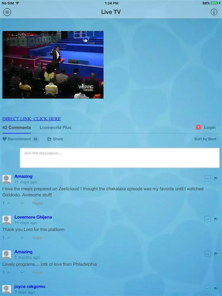 Zrzuty ekranu Loveworld Plus Mobile iPad 