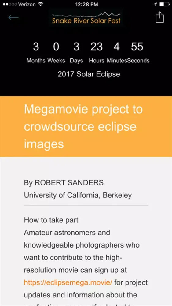 Capturas de tela do Eastern Idaho Eclipse