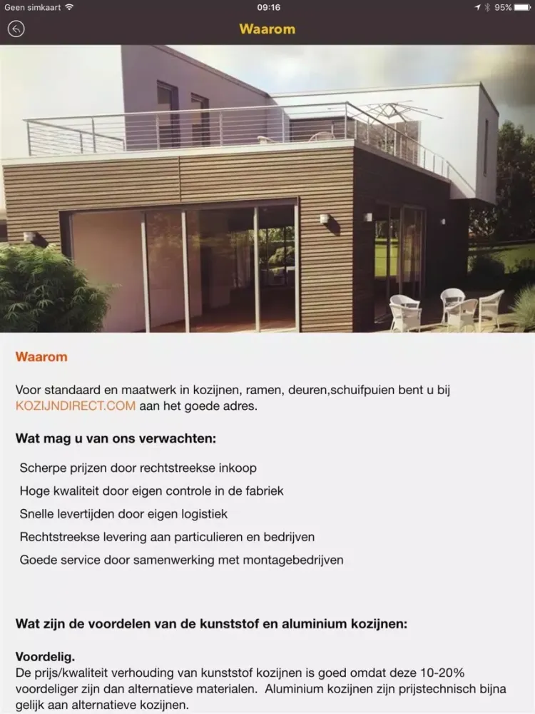 Kozijndirect.com iPad  Screenshots