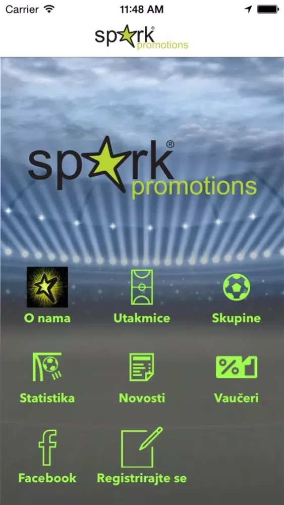 Spark Promotions Nogomet App Screenshots