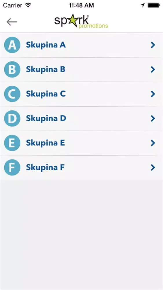 Spark Promotions Nogomet App Screenshots