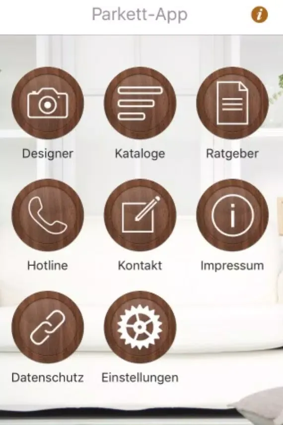 Parkett-App Screenshots